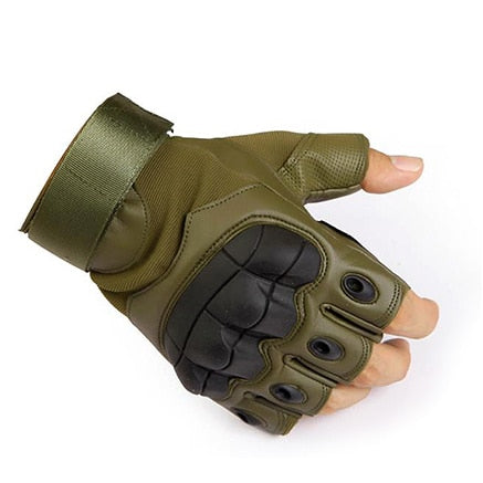 Guantes tácticos duros para nudillos con pantalla táctil, de cuero PU, combate militar, Airsoft, deportes al aire libre, ciclismo, Paintball, caza, Swat
