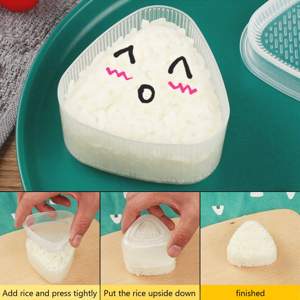 Utensilios de cocina, juego de Onigiri para rollos de Sushi, molde para Sushi, Onigiri, bola de arroz, prensa Bento, molde, herramientas DIY, accesorios de cocina