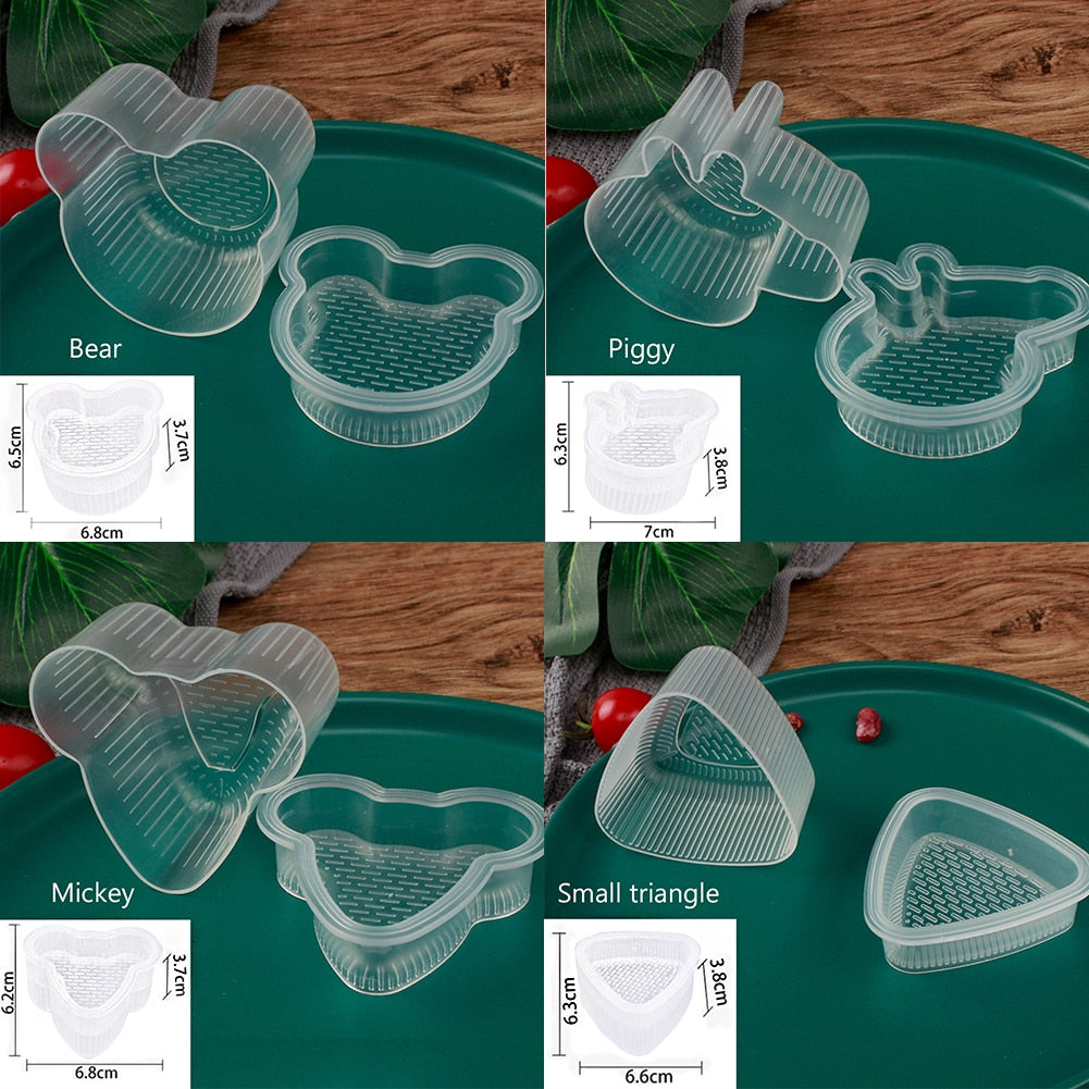 Utensilios de cocina, juego de Onigiri para rollos de Sushi, molde para Sushi, Onigiri, bola de arroz, prensa Bento, molde, herramientas DIY, accesorios de cocina