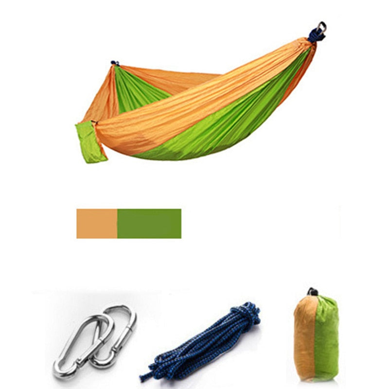 Hamaca para acampar/jardín con mosquitera, muebles de exterior para 1-2 personas, cama colgante portátil, columpio para dormir de tela de paracaídas resistente