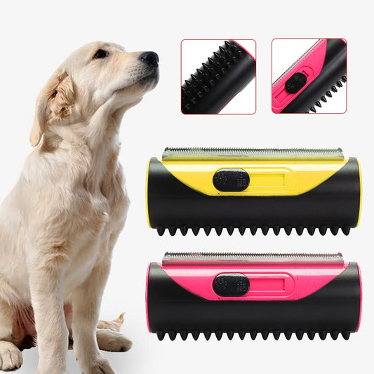Peine de pelo para perros, rodillo de pelusa, cepillo de limpieza para cachorros, gatos, sofá, limpiador de alfombras, cepillos, peine rodante para mascotas