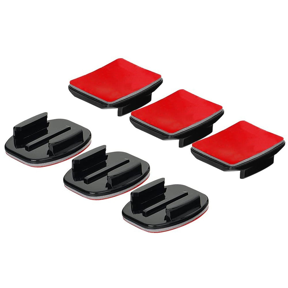 Soportes adhesivos curvos planos soporte adhesivo para GoPro Hero 8 11 negro 7 Xiaomi Yi 4K Mijia SJCAM Cámara de Acción Go Pro Accesorios