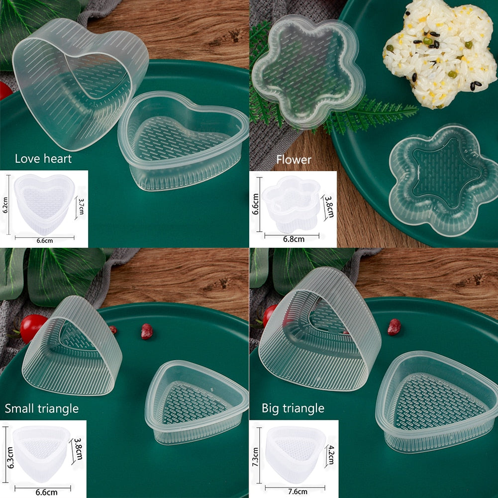 Utensilios de cocina, juego de Onigiri para rollos de Sushi, molde para Sushi, Onigiri, bola de arroz, prensa Bento, molde, herramientas DIY, accesorios de cocina