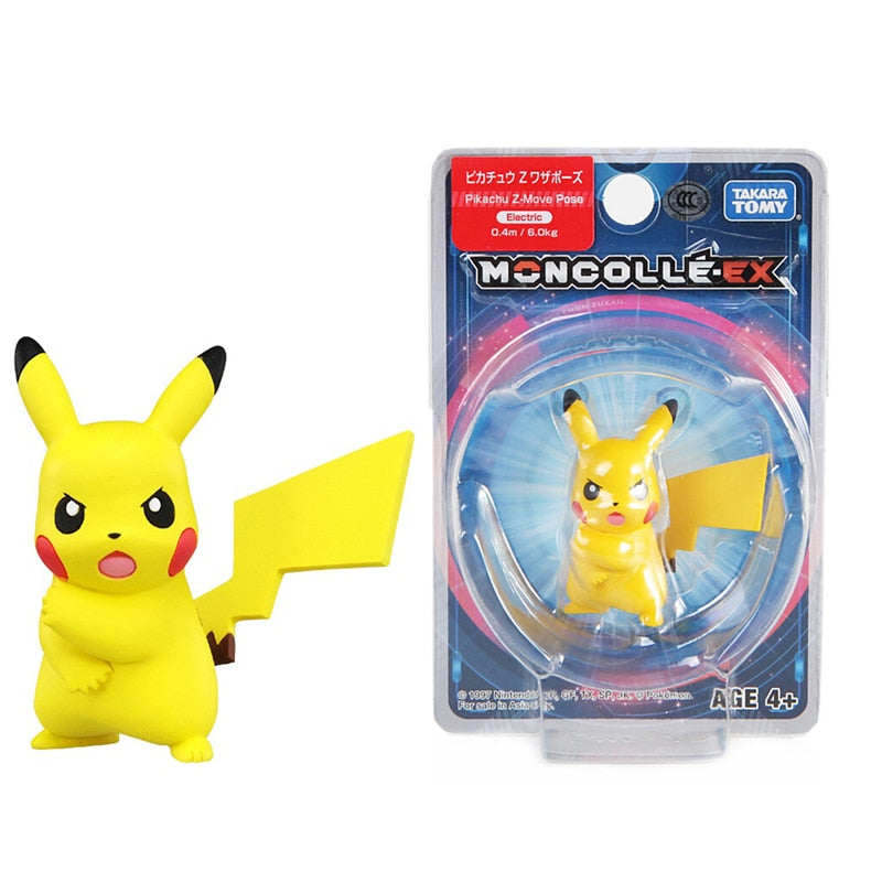 Genuine Japan TOMY Pokémon Doll Figures Collection Pokemon Pikachu 4-6cm Anime Action Model Toys Kids Toy Gift-Official Box