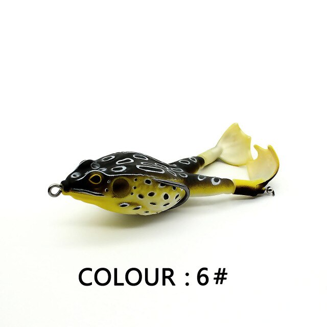 Señuelo de pesca tipo rana, hélice de rana, aletas para el pie, cebo Artificial, 9Cm/13,7G, señuelo suave biónico flotante, Wobblers de pesca de carpa