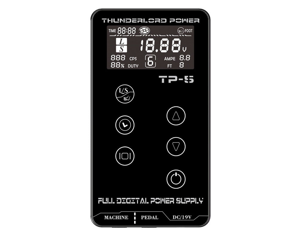 THUNDERLORD-fuente de alimentación Digital para tatuaje, pantalla táctil LCD, fuente de alimentación Dual para tatuaje, pluma rotativa, máquina de maquillaje, suministros para tatuaje