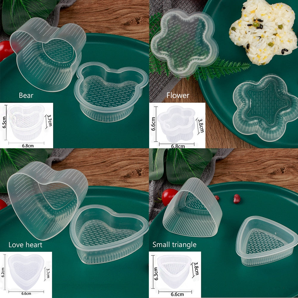 Utensilios de cocina, juego de Onigiri para rollos de Sushi, molde para Sushi, Onigiri, bola de arroz, prensa Bento, molde, herramientas DIY, accesorios de cocina