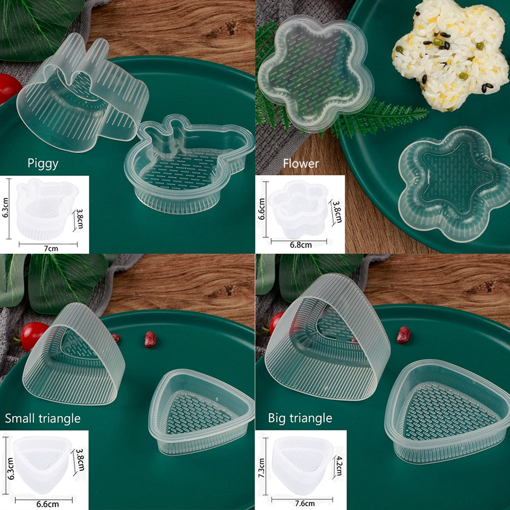 Utensilios de cocina, juego de Onigiri para rollos de Sushi, molde para Sushi, Onigiri, bola de arroz, prensa Bento, molde, herramientas DIY, accesorios de cocina