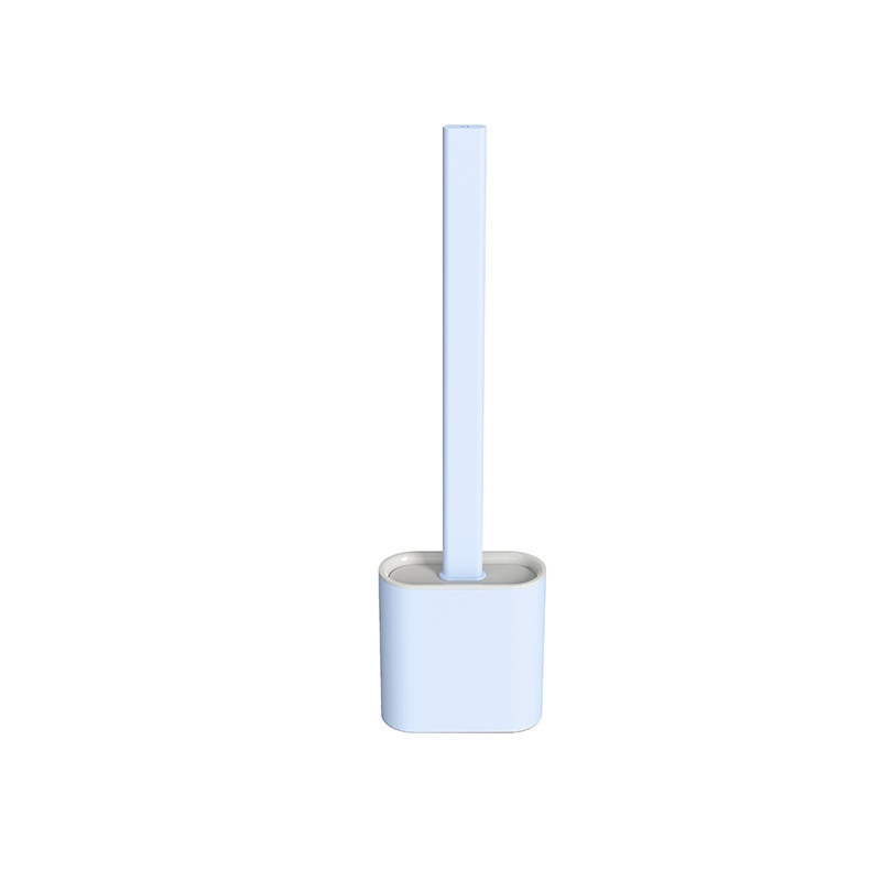 Escobilla de baño con soporte de Base, cabezal de silicona, cerdas suaves flexibles, accesorios de baño duraderos desmontables montados en la pared