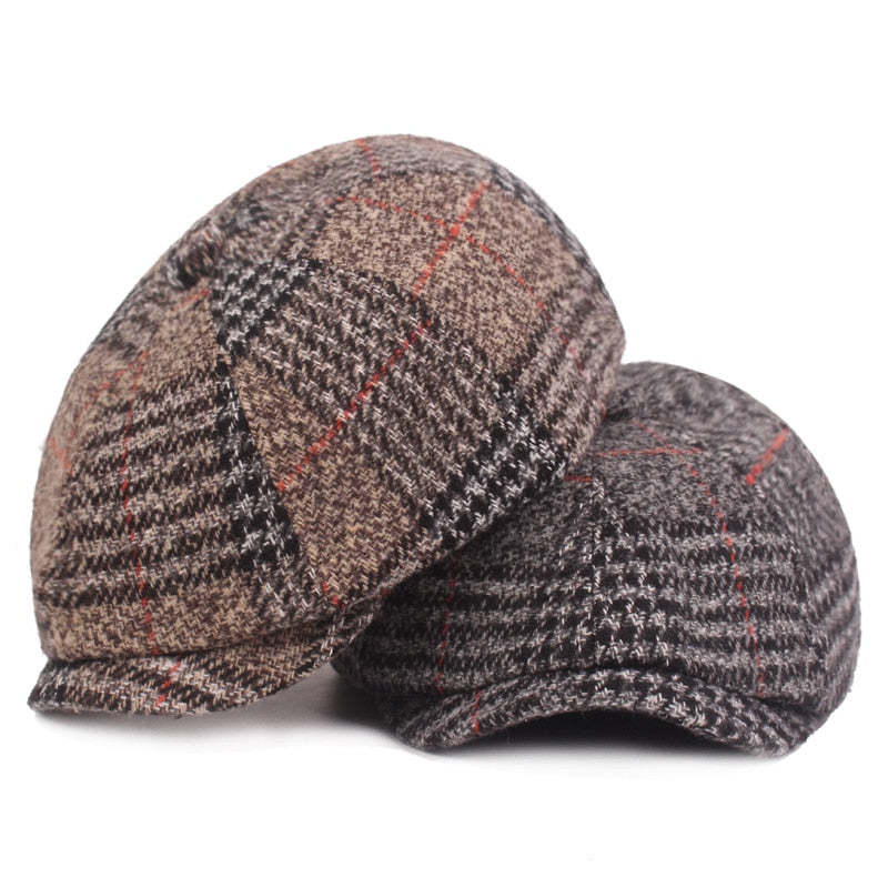 SLECKTON 2020 Winter Warm Hats for Men 10%Wool Newsboy Caps Retro Octagonal Hat Casual Mens Fashion Berets Peaky Blinders Gorras