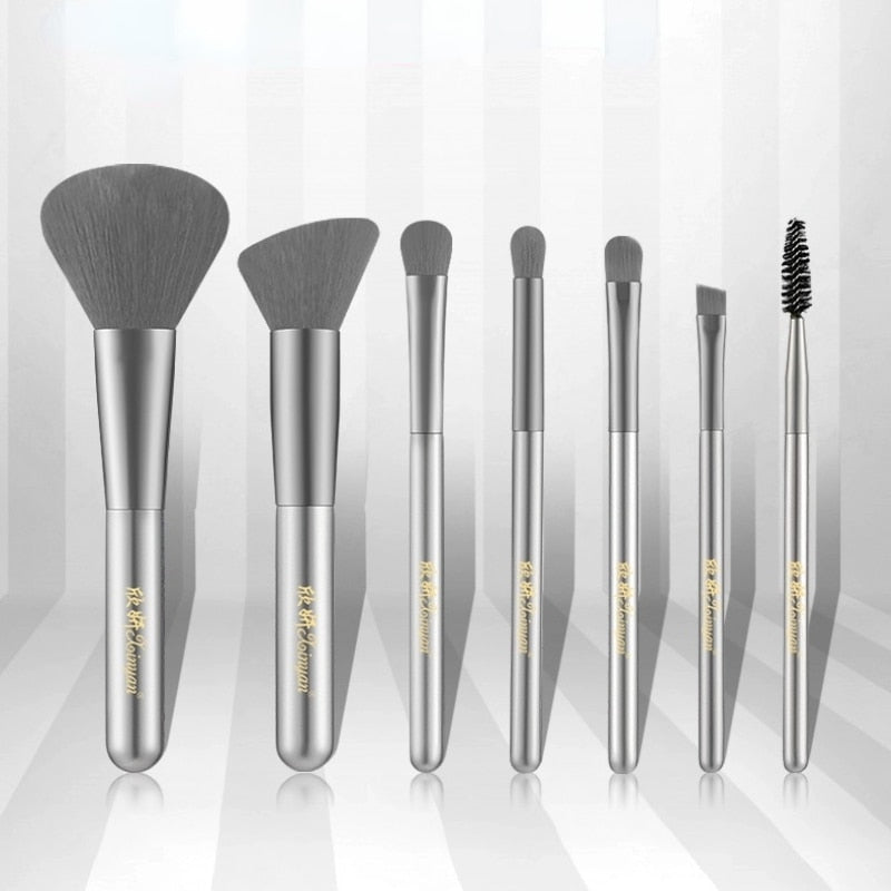 XINYAN-Juego de brochas de maquillaje para principiantes, colorete, sombra de ojos, corrector labial, cosméticos, maquillaje con estuche brillante, base en polvo, herramientas de belleza
