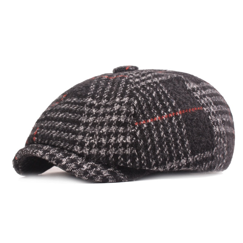 SLECKTON 2020 Winter Warm Hats for Men 10%Wool Newsboy Caps Retro Octagonal Hat Casual Mens Fashion Berets Peaky Blinders Gorras