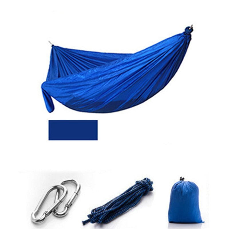 Hamaca para acampar/jardín con mosquitera, muebles de exterior para 1-2 personas, cama colgante portátil, columpio para dormir de tela de paracaídas resistente