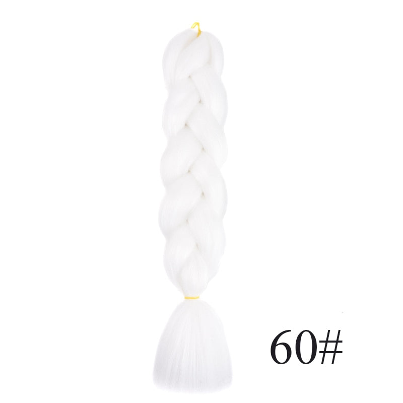 GAKA Women Jumbo Braids Pink Blonde Green Two Tone Color Long Ombre Glowing Twist Synthetic Braiding Hair Extension