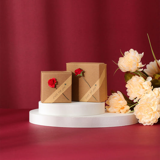 JewelOra-joyero personalizado, delicadas cajas de regalo con flores de rosas y girasoles para joyería, regalos de aniversario de Navidad para la familia