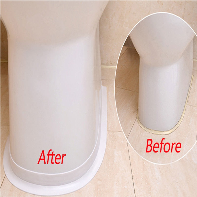 Adhesivo de pared para cinta de baño, tira de sellado, baño, ducha, fregadero, espacio, cinta de calafateo para inodoro, tira de moho impermeable para estufa de cocina