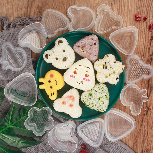 Utensilios de cocina, juego de Onigiri para rollos de Sushi, molde para Sushi, Onigiri, bola de arroz, prensa Bento, molde, herramientas DIY, accesorios de cocina