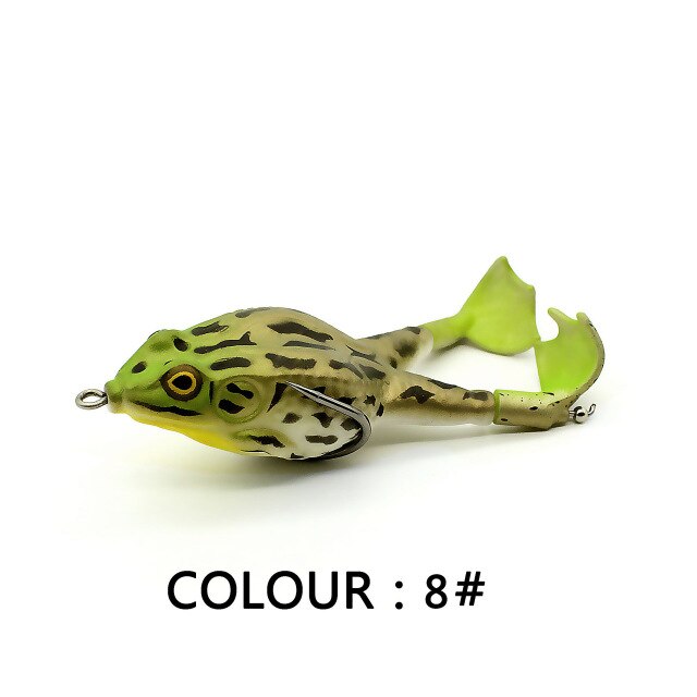 Señuelo de pesca tipo rana, hélice de rana, aletas para el pie, cebo Artificial, 9Cm/13,7G, señuelo suave biónico flotante, Wobblers de pesca de carpa