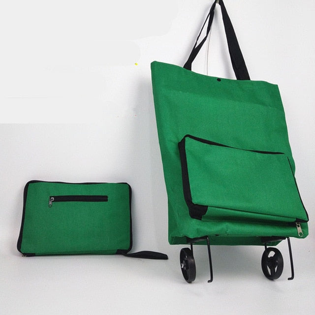 Bolsa de almacenamiento plegable de alta capacidad para compras, organizador de alimentos, bolsa con ruedas, bolsas de compras portátiles, comprar bolsas para verduras