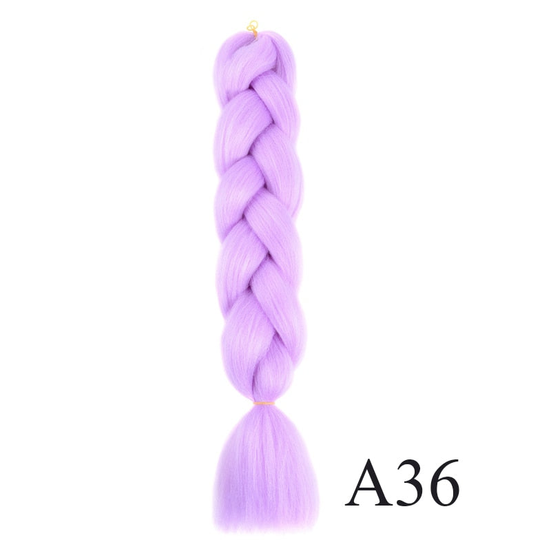 GAKA Women Jumbo Braids Pink Blonde Green Two Tone Color Long Ombre Glowing Twist Synthetic Braiding Hair Extension