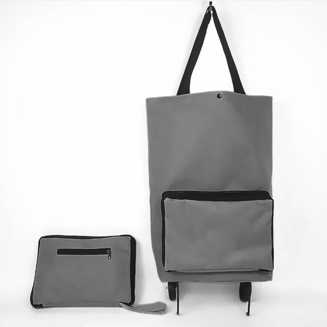 Bolsa de almacenamiento plegable de alta capacidad para compras, organizador de alimentos, bolsa con ruedas, bolsas de compras portátiles, comprar bolsas para verduras