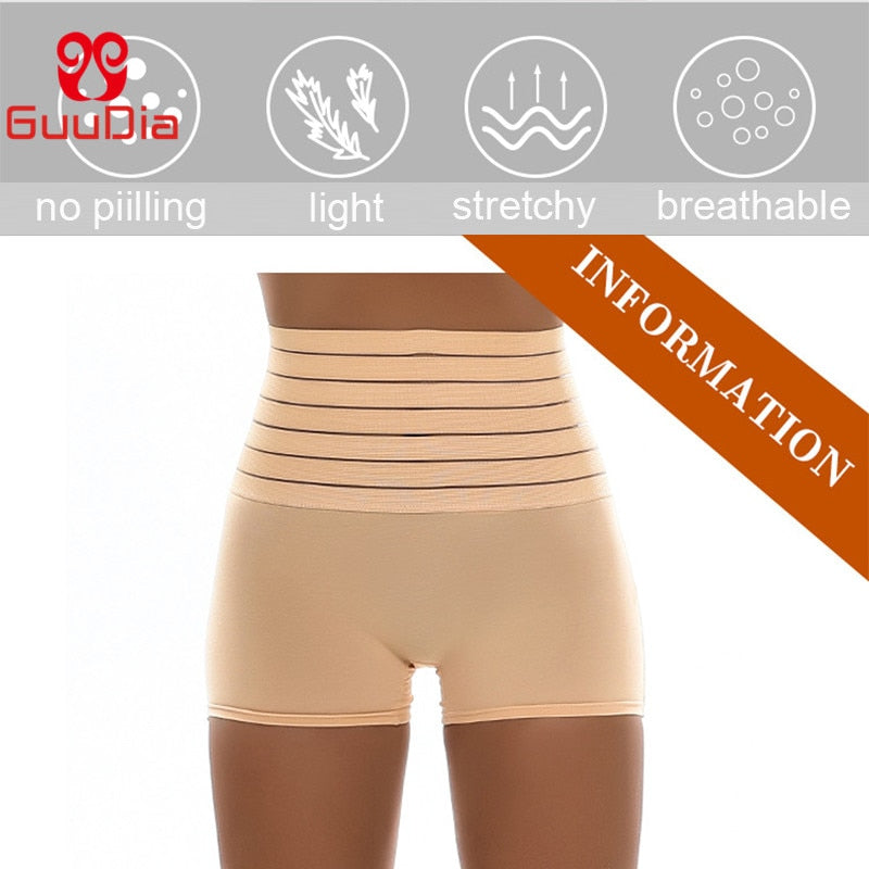 GUUDIA Women&#39;s Super Elastic Shapewear High Waist Seamless Body Shaper Butt Lifter Panty Tummy Control Thigh Slimmer Power Short