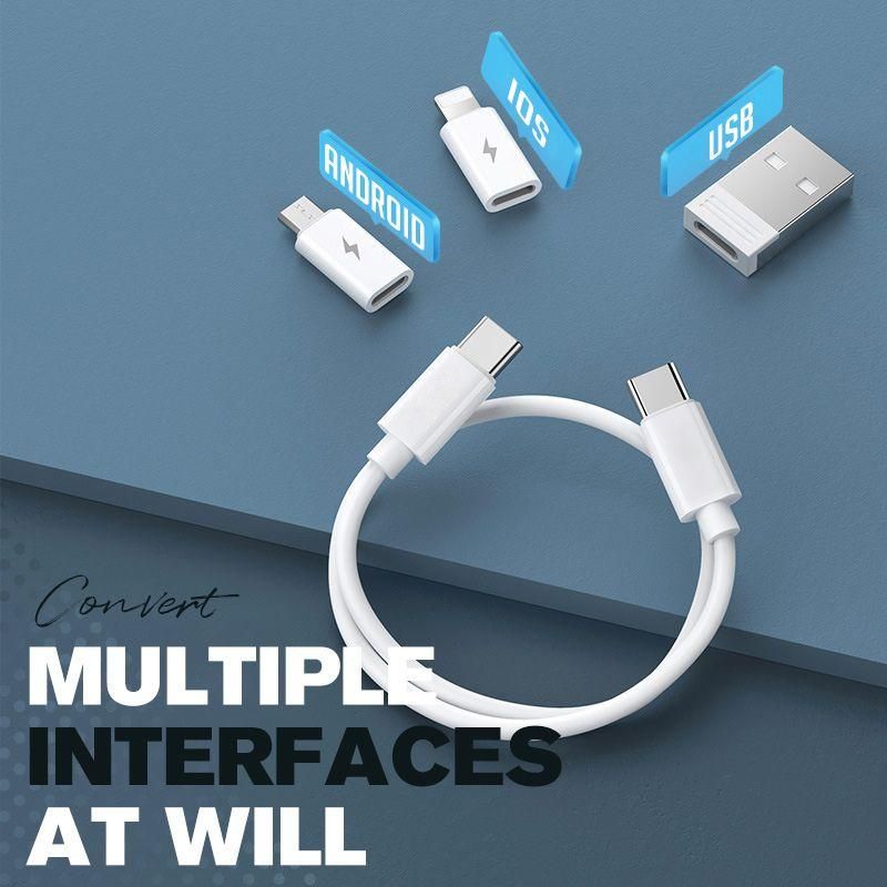 Cable de datos USB multifuncional de 60W, caja de almacenaje para cables de carga rápida, Mini organizador de dispositivos electrónicos digitales, juego de pines de extracción de tarjetas
