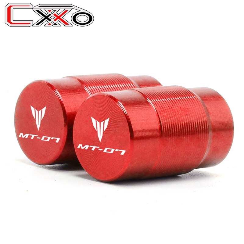 Logotipo de MT 07 para YAMAHA MT07 FZ07 mt-07 2019 2020 2021, palancas de embrague de freno cortas para motocicleta y tapones de aire para válvula de neumático de coche