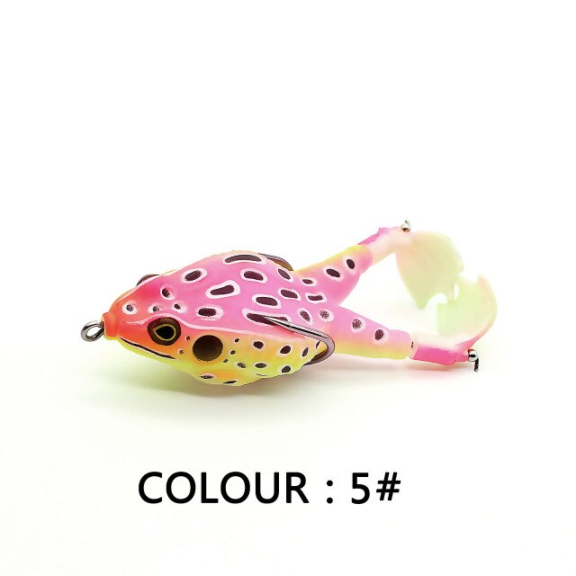 Señuelo de pesca tipo rana, hélice de rana, aletas para el pie, cebo Artificial, 9Cm/13,7G, señuelo suave biónico flotante, Wobblers de pesca de carpa