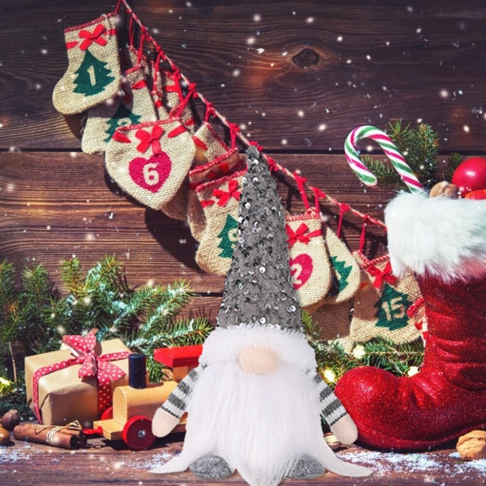 Lámpara de Gnomo luminosa para Navidad, Mini árbol de muñecas, colgante de felpa, decoración para fiesta en casa, adornos colgantes, Navidad, Año Nuevo