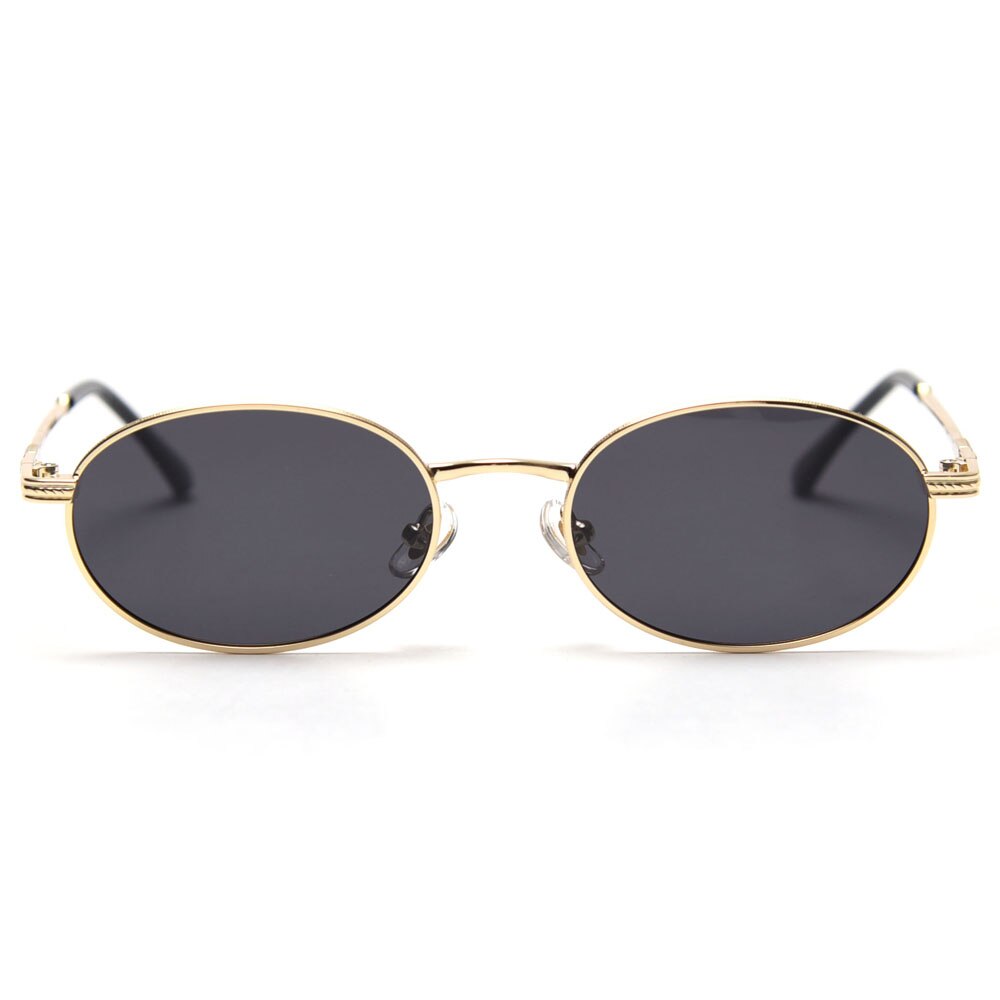 Peekaboo-gafas ovaladas retro para hombre y mujer, lentes de sol pequeñas doradas de alta calidad, uv400, metal, amarillo, rojo, superventas, 2021