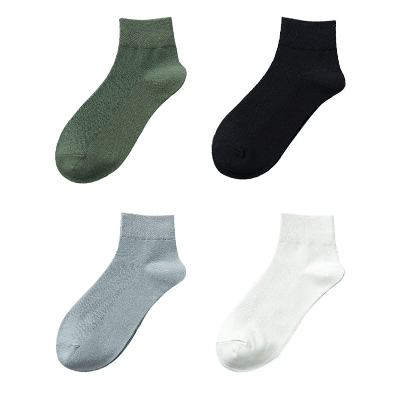 4 par/set nuevos calcetines de algodón para mujer moda Casual transpirable Primavera Verano tubo blanco calcetines neutros tamaño EU 36-42