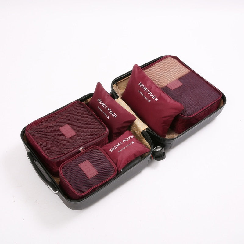 RUPUTIN nuevo 6 unids/set tela Oxford de alta calidad Ms bolsa de malla de viaje en bolsa organizador de equipaje organizador de cubos de embalaje para ropa