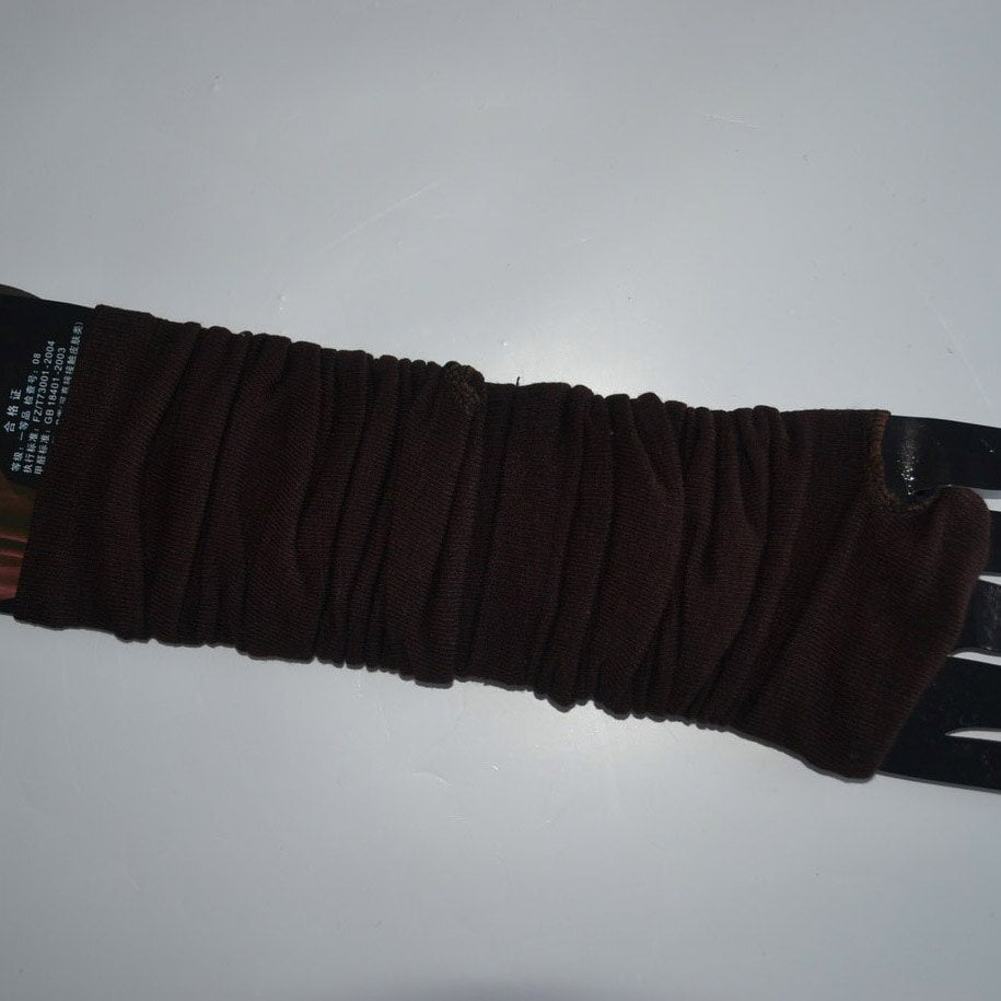 Naiveroo moda mujer señora rayas codo guantes más cálidos tejidos guantes largos sin dedos codo mitones accesorios de Navidad regalo