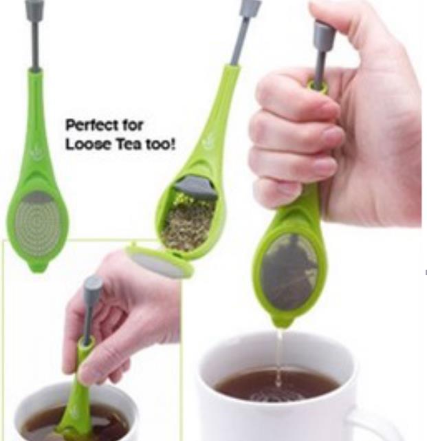Tea Infuser Built-in plunger Healthy Intense Flavor Reusable Tea bag Plastic Tea&Coffee Strainer Measure Swirl Steep Stir&Press