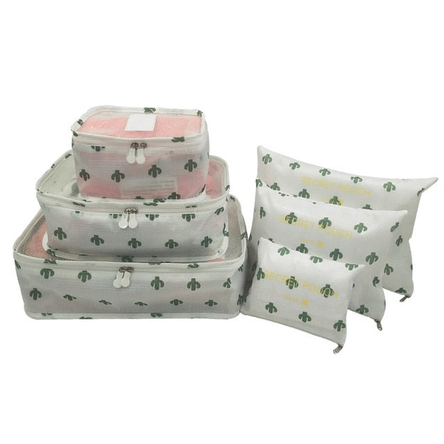 RUPUTIN nuevo 6 unids/set tela Oxford de alta calidad Ms bolsa de malla de viaje en bolsa organizador de equipaje organizador de cubos de embalaje para ropa