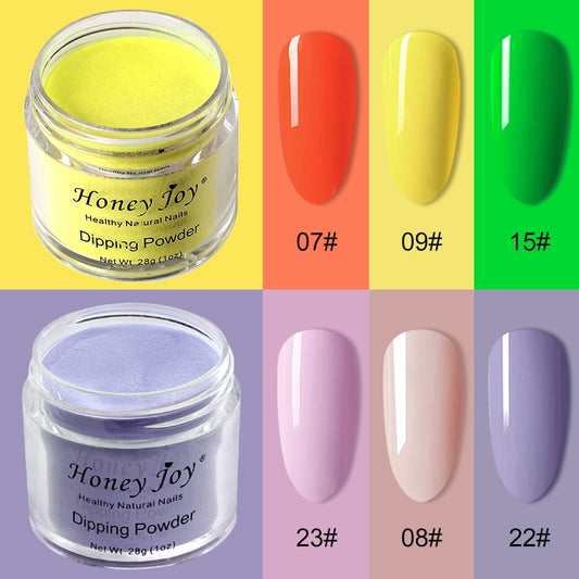 Polvo de inmersión muy fino para uñas, 28 g/caja, polvo de inmersión, rojo, azul, morado, sin lámpara, cura, esmalte de uñas en Gel de verano, efecto de salón, secado Natural