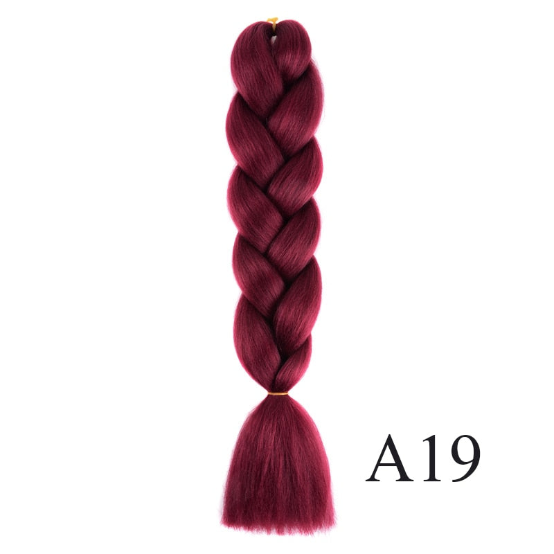 GAKA Women Jumbo Braids Pink Blonde Green Two Tone Color Long Ombre Glowing Twist Synthetic Braiding Hair Extension