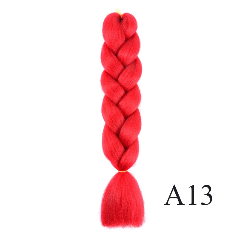 GAKA Women Jumbo Braids Pink Blonde Green Two Tone Color Long Ombre Glowing Twist Synthetic Braiding Hair Extension