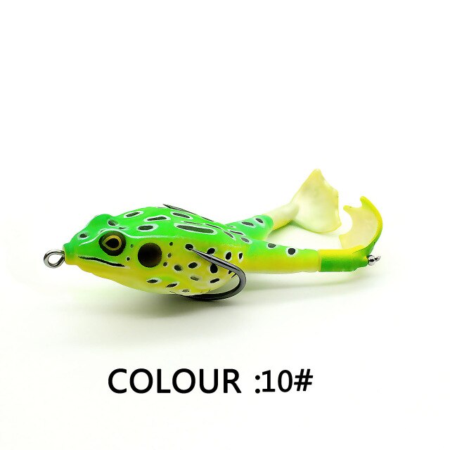 Señuelo de pesca tipo rana, hélice de rana, aletas para el pie, cebo Artificial, 9Cm/13,7G, señuelo suave biónico flotante, Wobblers de pesca de carpa