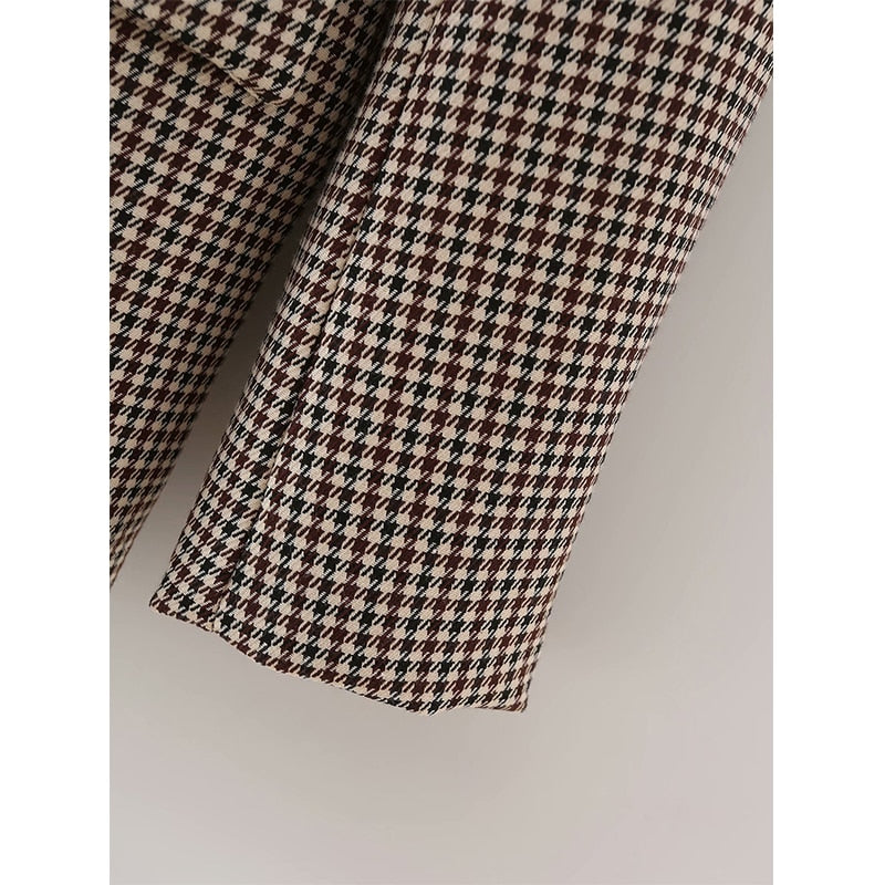 Willshela, moda para mujer, con bolsillos, chaqueta de retazos con una hilera de botones, cuello entallado, manga larga, abrigos Vintage para mujer, Tops elegantes