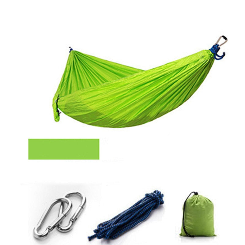 Hamaca para acampar/jardín con mosquitera, muebles de exterior para 1-2 personas, cama colgante portátil, columpio para dormir de tela de paracaídas resistente
