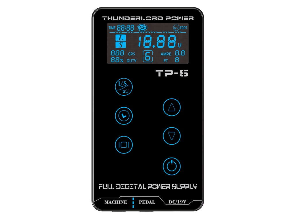 THUNDERLORD-fuente de alimentación Digital para tatuaje, pantalla táctil LCD, fuente de alimentación Dual para tatuaje, pluma rotativa, máquina de maquillaje, suministros para tatuaje