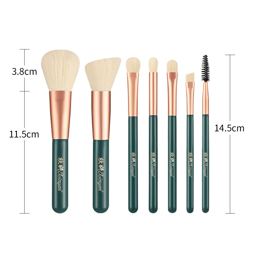 XINYAN-Juego de brochas de maquillaje para principiantes, colorete, sombra de ojos, corrector labial, cosméticos, maquillaje con estuche brillante, base en polvo, herramientas de belleza