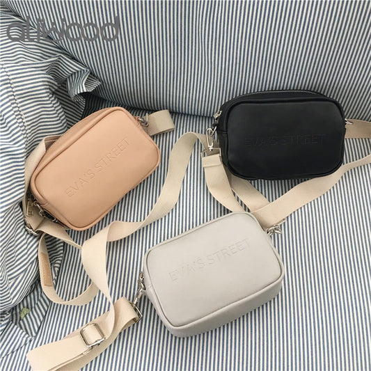 Bolsos de hombro para mujer de marca Aliwood, bolsos de mensajero con letras en relieve de cuero de diseñador con solapa Simple, bolsos cruzados para mujer