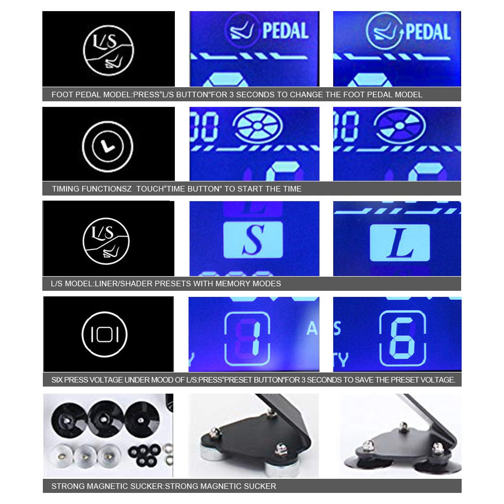 THUNDERLORD-fuente de alimentación Digital para tatuaje, pantalla táctil LCD, fuente de alimentación Dual para tatuaje, pluma rotativa, máquina de maquillaje, suministros para tatuaje