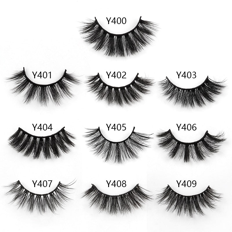 5/10 Pair 3D Mink Eyelashes Fluffy Dramatic Eyelashes Makeup Wispy Mink Lashes Natural Long False Eyelashes Thick Fake Lashes