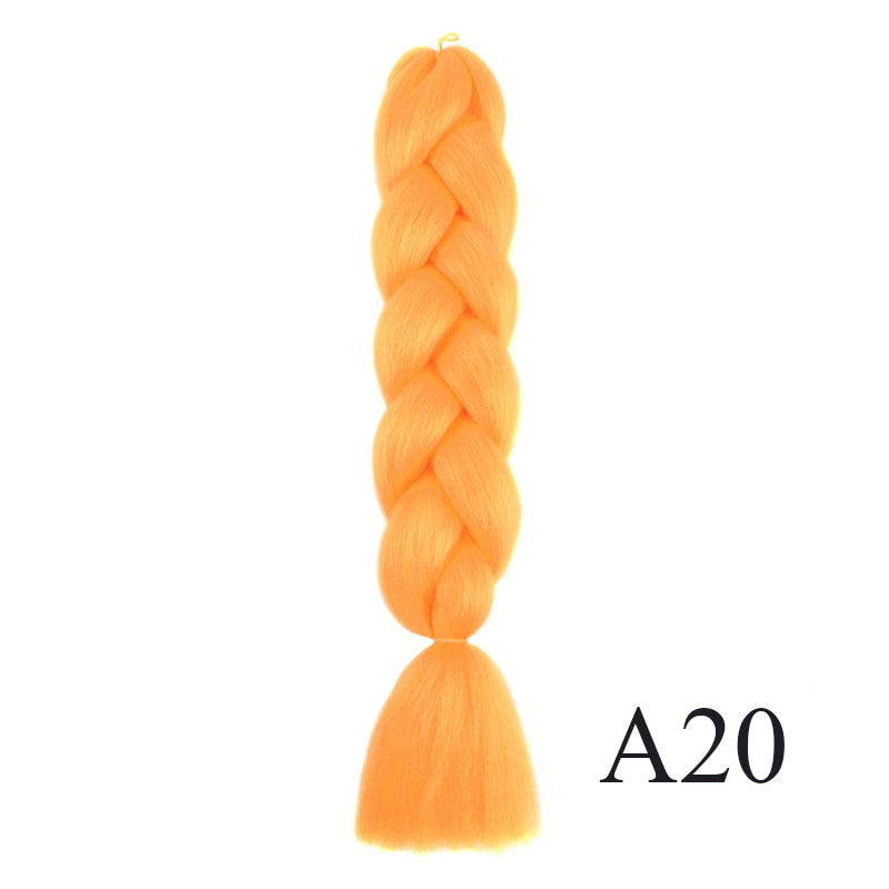 GAKA Women Jumbo Braids Pink Blonde Green Two Tone Color Long Ombre Glowing Twist Synthetic Braiding Hair Extension