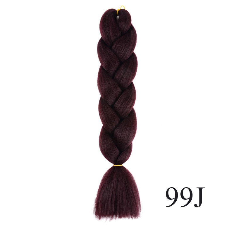 GAKA Women Jumbo Braids Pink Blonde Green Two Tone Color Long Ombre Glowing Twist Synthetic Braiding Hair Extension
