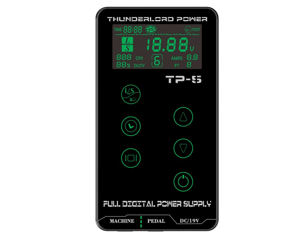 THUNDERLORD-fuente de alimentación Digital para tatuaje, pantalla táctil LCD, fuente de alimentación Dual para tatuaje, pluma rotativa, máquina de maquillaje, suministros para tatuaje
